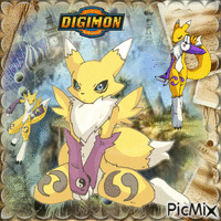 Renamon-Digimon - Бесплатный анимированный гифка