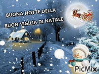 BUONA NOTTE DELLA VIGILIA DI NATALE анимиран GIF