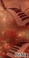 Música de rosas GIF animasi