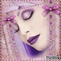 rose violet GIF animé