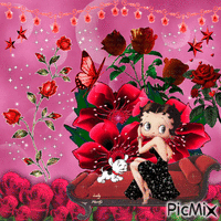 Rosy Betty Boop - Free animated GIF