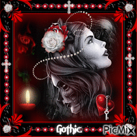 Gothic - Red Black And White