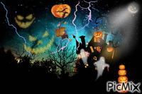 nuit d'halloween geanimeerde GIF