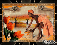 African woman animasyonlu GIF