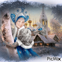 Winter in Russland animovaný GIF