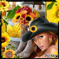 sunflower animovaný GIF