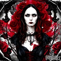 Femme gothique/concours - png gratis