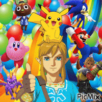 Nintendo Characters and Others анимиран GIF