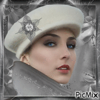 Gri Şapkalı Kadın - Δωρεάν κινούμενο GIF