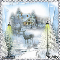 paysage neige Animated GIF