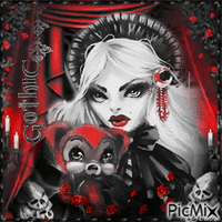 Gothic woman doll - Bezmaksas animēts GIF