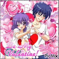 Happy Valentine's day - Manga - Animovaný GIF zadarmo