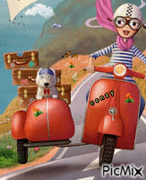 Moto con sidecar - Bezmaksas animēts GIF