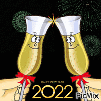 2022 New Year Gif Animado