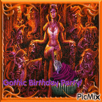 Gothic Birthday Party - GIF animé gratuit