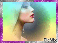 portrait de femme - GIF animé gratuit