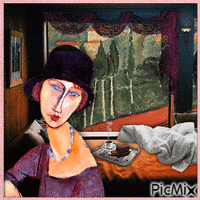 Modigliani Lady - Ilmainen animoitu GIF