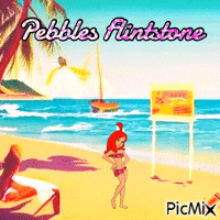 Pebbles Flintstone - GIF animé gratuit