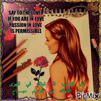 Say to the lover if you are in love The passion in love is permissible ️️️️: x🌹🌼 - GIF animado grátis