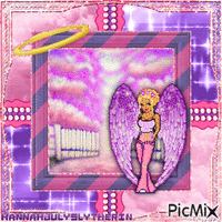 {==}Angel Girl in Pink & Purple Tones{==} - Бесплатный анимированный гифка
