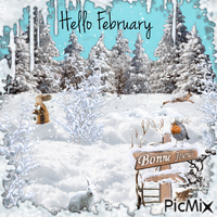 Hello February - Free animated GIF