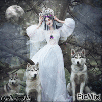 Reine des loups - Ingyenes animált GIF