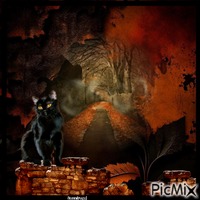Schwarze Katze - PNG gratuit