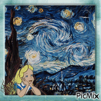 Alicia y el cielo estrellado de Van Gogh
