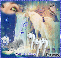 Dame aux loups Animated GIF