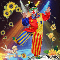 bravo  le clown GIF animé