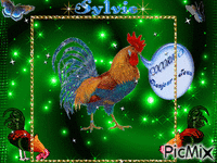 Cock: symbol of the year ma création a partagersylvie - GIF animé gratuit