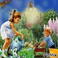 Jesus loves the little children Animated GIF