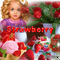 strawberry morning - GIF animé gratuit
