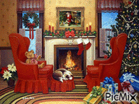 Christmas Room - GIF animate gratis