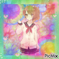 Pastel rainbows anime GIF animasi