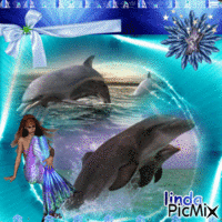 les dauphins animovaný GIF