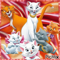 gatos de dibujos animados - GIF เคลื่อนไหวฟรี