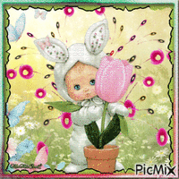 bébé tulipe - GIF animé gratuit