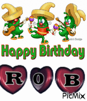 happy bday Rob - GIF animado gratis