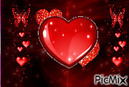 corazón ardiente - GIF animado gratis