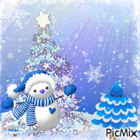 Snowman / Happy holidays / Christmas Gif Animado