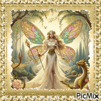 FAIRY WITH DRAGONS Animated GIF