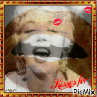 kiss from marilyn Gif Animado
