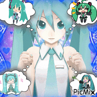 Miku being cute with her Loud Thoughts