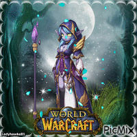 World of Warcraft - Night Elf - GIF animado gratis