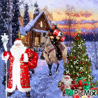 navidad con vaquero - GIF animate gratis