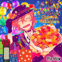 Happy Birthday Chuuya Nakahara geanimeerde GIF