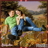 couple heureux - Zdarma animovaný GIF