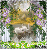 Fantasy Swan! Animated GIF
