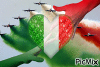 Cuore tricolore - Ingyenes animált GIF